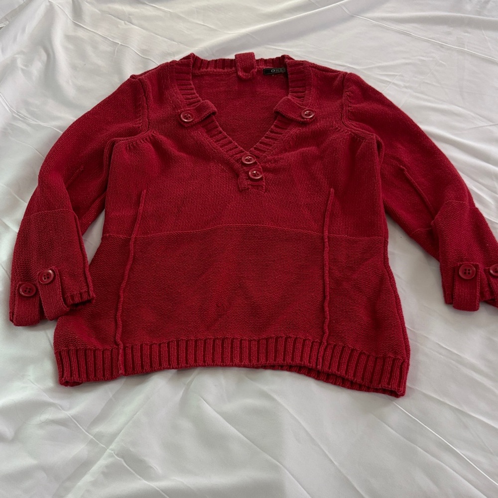 Vintage ORLY 100% cotton Red sweater.